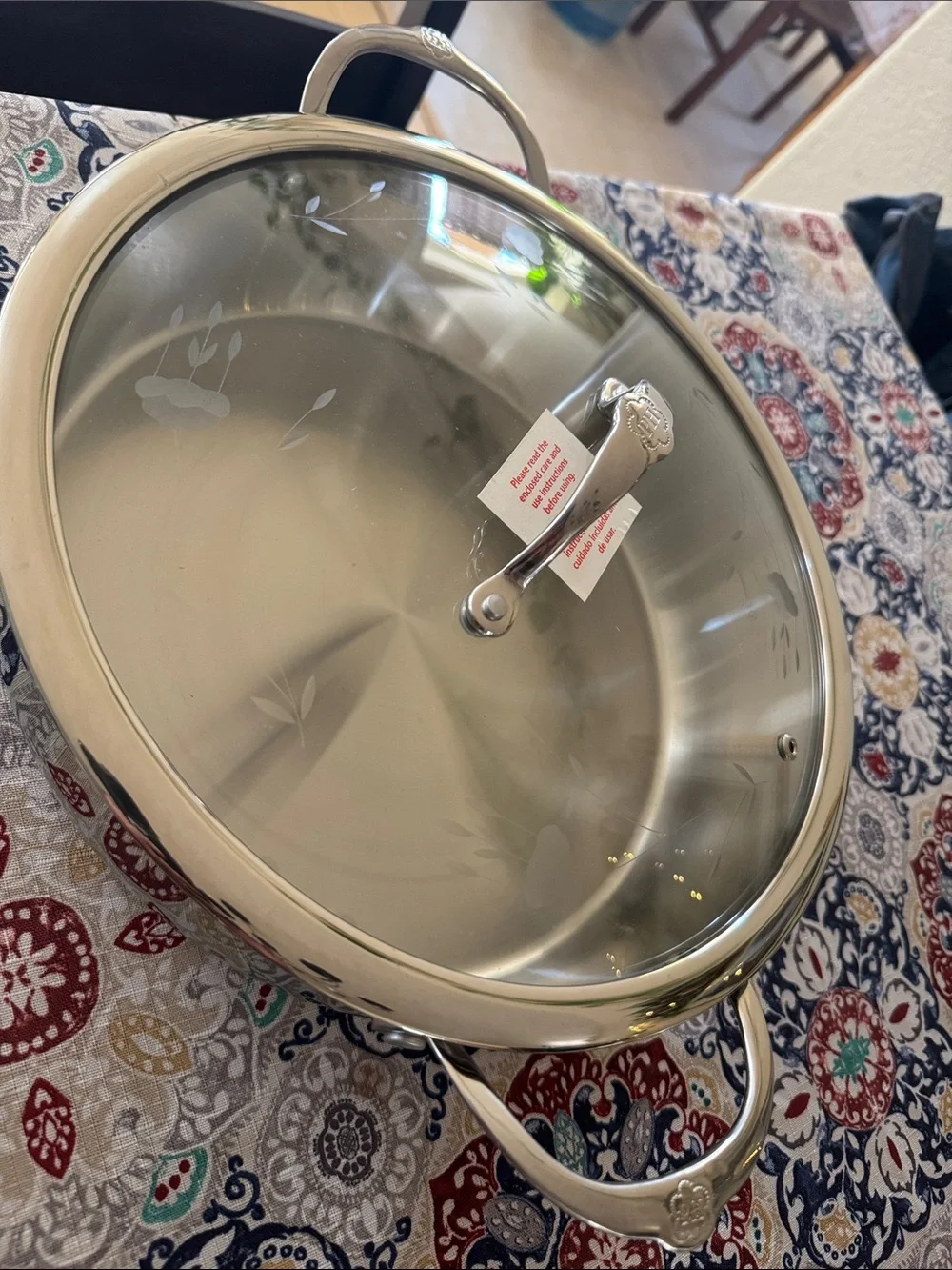 Princess House Stainless Steel Sauté Pan with Glass Lid - Silver
